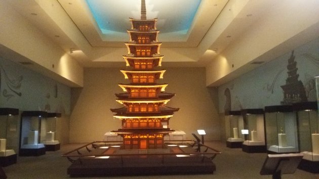 百済歴史文化館にある弥勒寺九層塔の模型