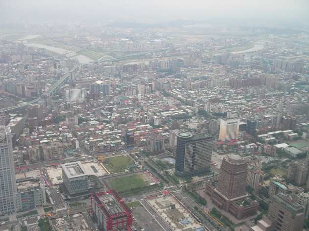 台北101の展望台から見える北方面の風景