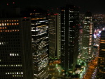 都庁の夜景（西新宿の高層ビル群）