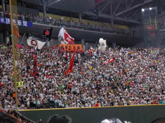 盛り上がるレフトスタンド
