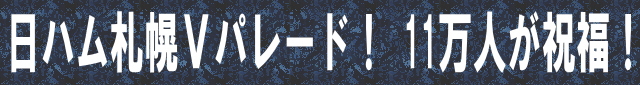 日ハム札幌Vパレード！11万人が祝福！