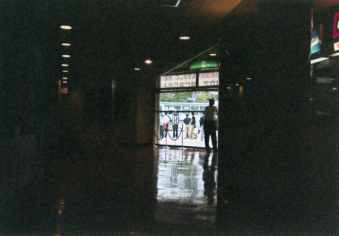 館内から外を見たときの風景