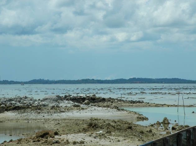 ケロンレストランから見える海沿いの風景