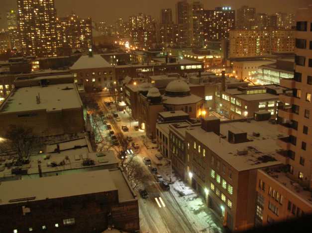 雪のある夜景