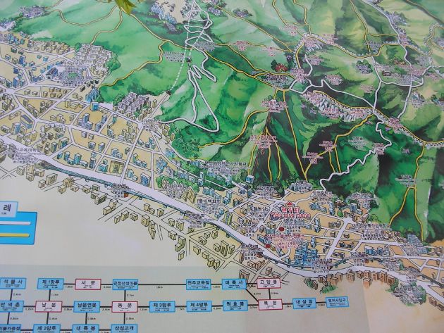 金剛植物園の入口すぐ横にあった地図