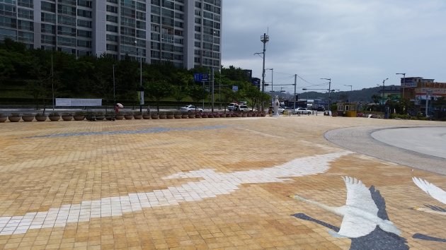 多大浦夢の落照噴水の風景