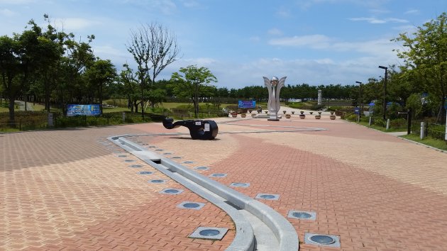 多大浦海水浴場側の風景