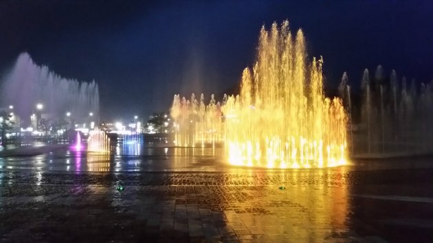 多大浦夢の夕日噴水の噴水ショー