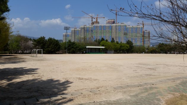 大原レジャースポーツ公園にあるサッカー場