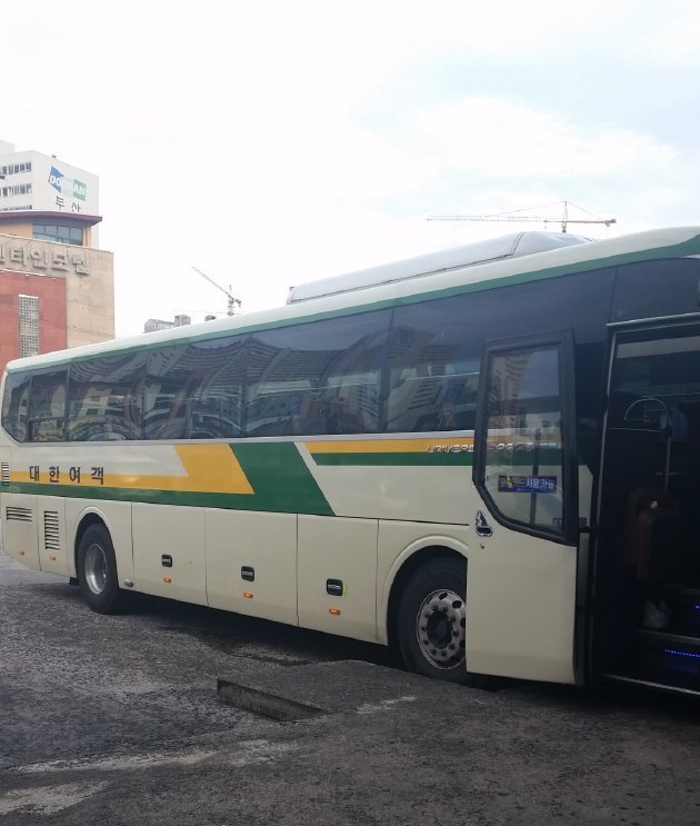 私が乗車した釜山行きのバス