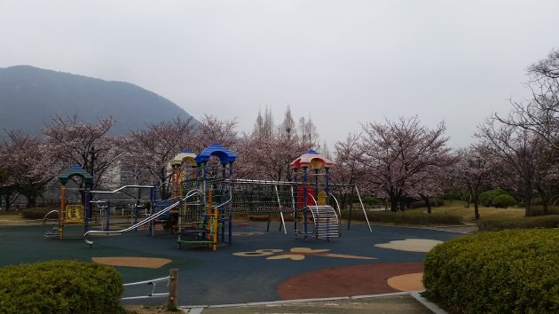 蓮池公園の子供向けの遊具