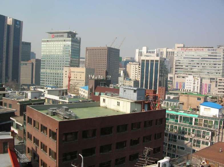 ソウルタワービレッジ（seoultowervill）・302号室からの眺望（明洞方面）
