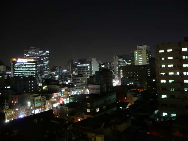 明洞方面の夜景