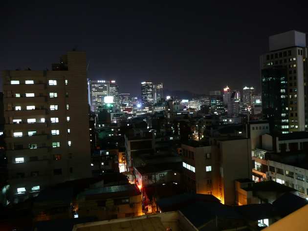 天気が良いときに撮影した鍾路タワー方面の写真