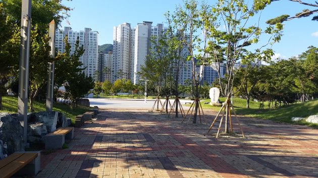 梁山音楽噴水公園の入口