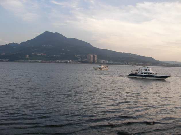 環河道路から見える淡水河の風景