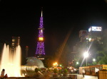 テレビ塔と大通公園の噴水2